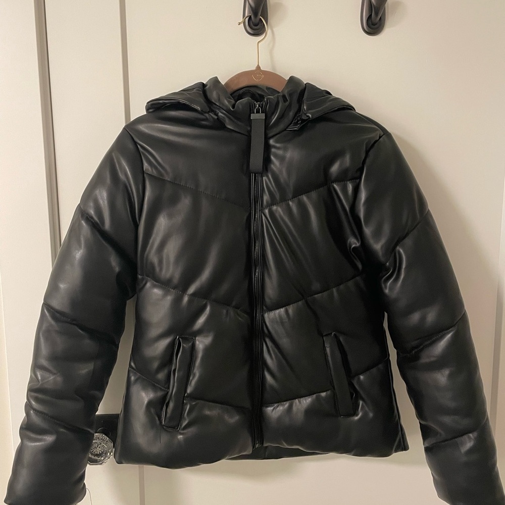 Black Puffer Jacket with Hood